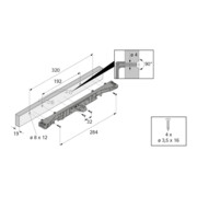 Hettich Mobilier de bureau - raccord de façade avec tenon Systema Top 2000 1041577 plastique noir-4
