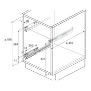 Hettich Möbel-Frontauszugset Cargo IQ plus 300 9065860, Korpusb. 300mm silber-4