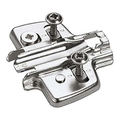 Hettich Möbel-Kreuzmontageplatte 9075085 vernickelt