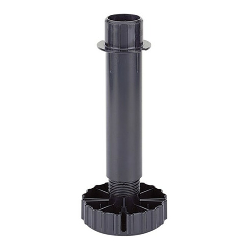 Hettich Möbel-Sockelverstellfuß 70mm, Durchmesser 78mm Korrekt 9306015 Kunststoff schwarz