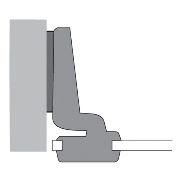 Hettich Möbel-Topfscharnier Intermat 9904, 72968 95°,Kröpf. 16mm ZDG silb. vernickelt