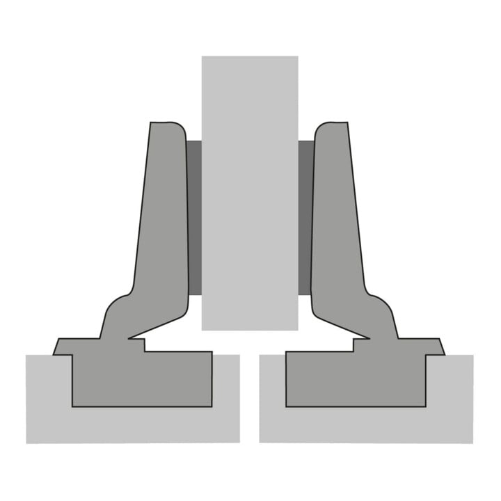 Hettich Möbel-Topfscharnier Intermat 9943, 48061 110°,Kröpf. 9,5mm Stahl vernickelt