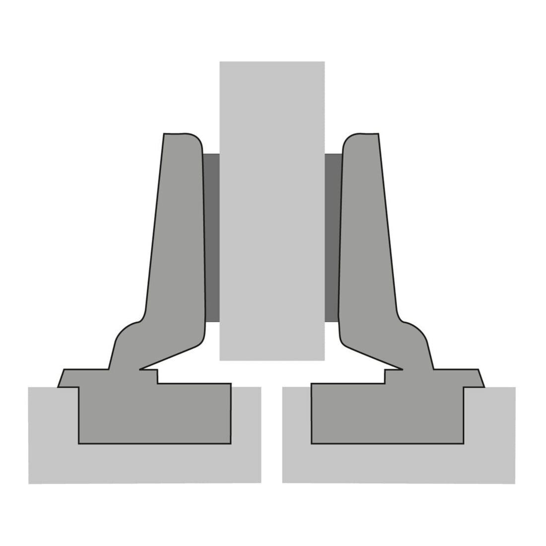 Hettich Möbel-Topfscharnier Intermat 9943, 48061 110°,Kröpf. 9,5mm Stahl vernickelt