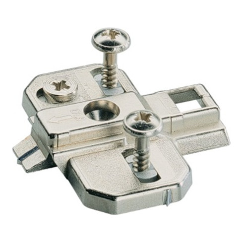 Hettich Montageplatte Sys.9000 Intermat STA vern.3mm asym.vormont.holzschr.