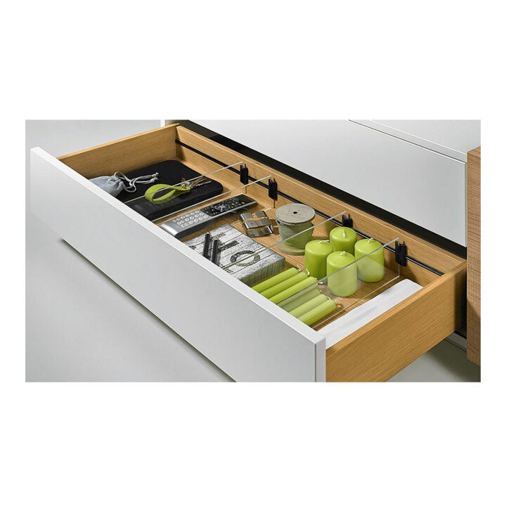 Hettich OrgaStripe séparateur de tiroir, 9203254 L1100mm plastique noir