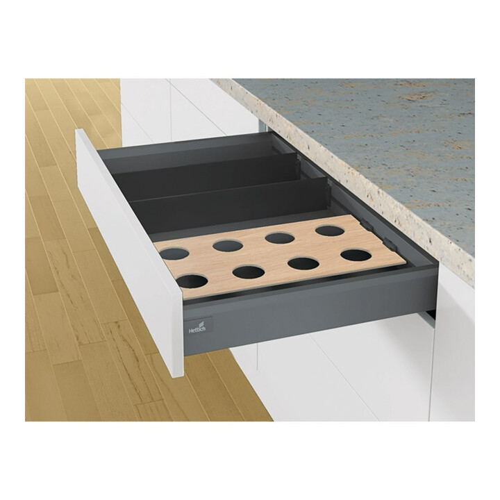 Hettich OrgaStripe séparateur de tiroir, 9203254 L1100mm plastique noir