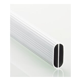 Hettich Ovales Schrankrohr silber eloxiert 3000 mm