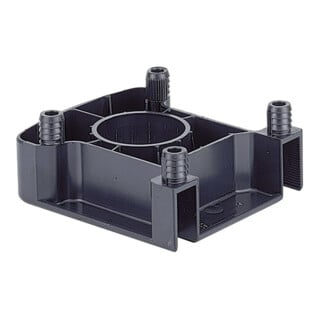 Hettich Pied de socle glisseur universel 47654 avec fixation cache plastique noir