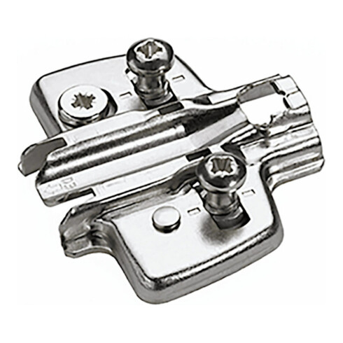 Hettich Plaque de montage croisée pour meuble 9075061 nickelée