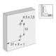 Hettich Plaque de montage croisée pour meubles 9075067 nickelée-2