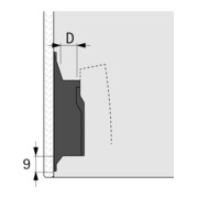 Hettich Plaque de montage meuble Distance 10 mm 9133534, nickelée-3