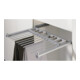 Hettich Porte-pantalons d'armoire Amari 9132917 Li.Korpusb.600-700mm 10 pantalons, acier argenté-1