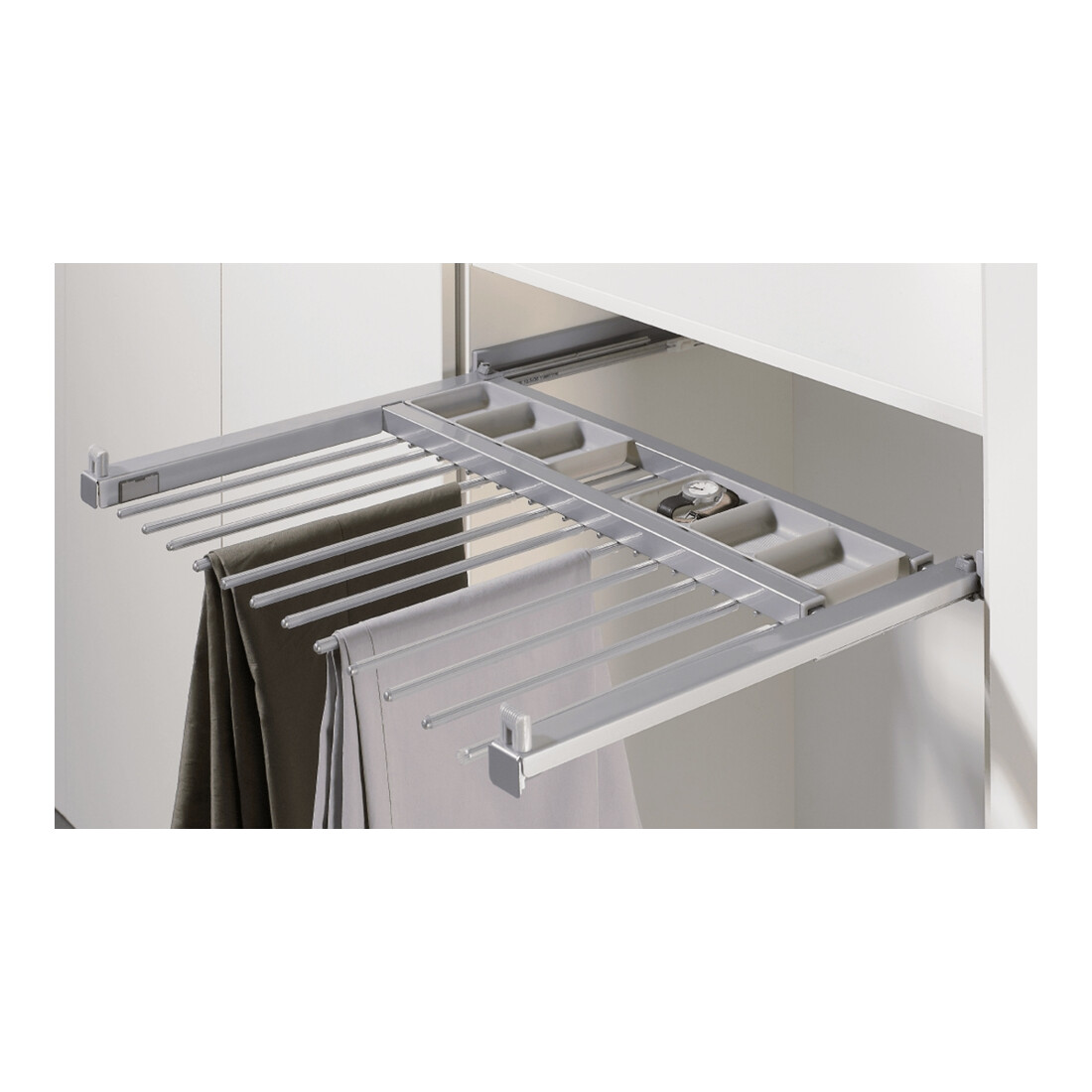 Hettich Porte-pantalons extensible Amari, argent, 800 - 900