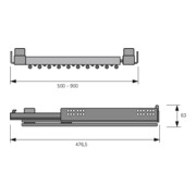 Hettich Porte-pantalons extensible Amari, argent, 800 - 900-2