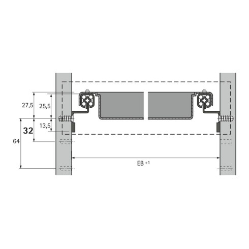 Hettich Quadro 12,74862 tiroir partiel sous-meuble gauche et droit pour fournitures de bureau