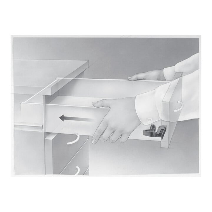 Hettich QV6 30 SFD FL/400 EB QUADRO VA Caisson bois