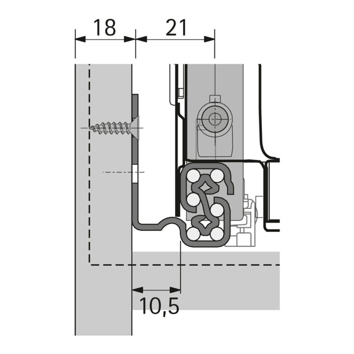 Hettich QV6 30 SFD FL/470 EB10,5, LI QG33328