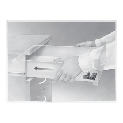 Hettich QV6 30 SFD FL/500 EB QUADRO VA Caisson bois