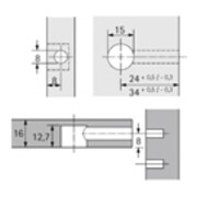 Hettich Rastex 15 mit Abdeckrand, vernickelt, 16 mm-4