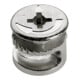 Hettich Rastex 15 mit Abdeckrand, vernickelt, 19 mm
