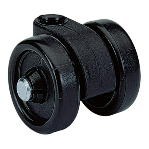 Hettich Roue pivotante pour sols durs Systema Top 2000 46414 plastique noir