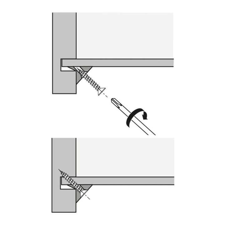 Hettich Rückwandverbinder RV8, 79438 Kunststoff weiß, unbehandelt