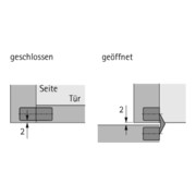 Hettich Scharnier Stabilo 75,  Messing vernickelt, Kunststoff weiß-3