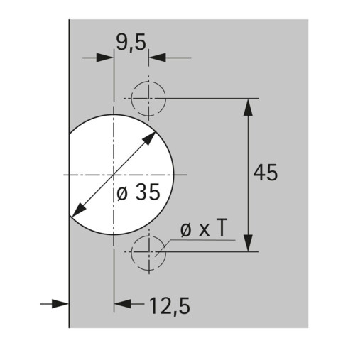 Hettich Scharniertopf f.Eingelenk-Grundscharn. Selekta Pro 2000, 77942 vernickelt