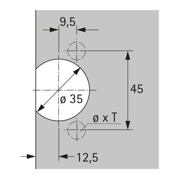 Hettich Scharniertopf f.Eingelenk-Grundscharn. Selekta Pro 2000, 77942 vernickelt