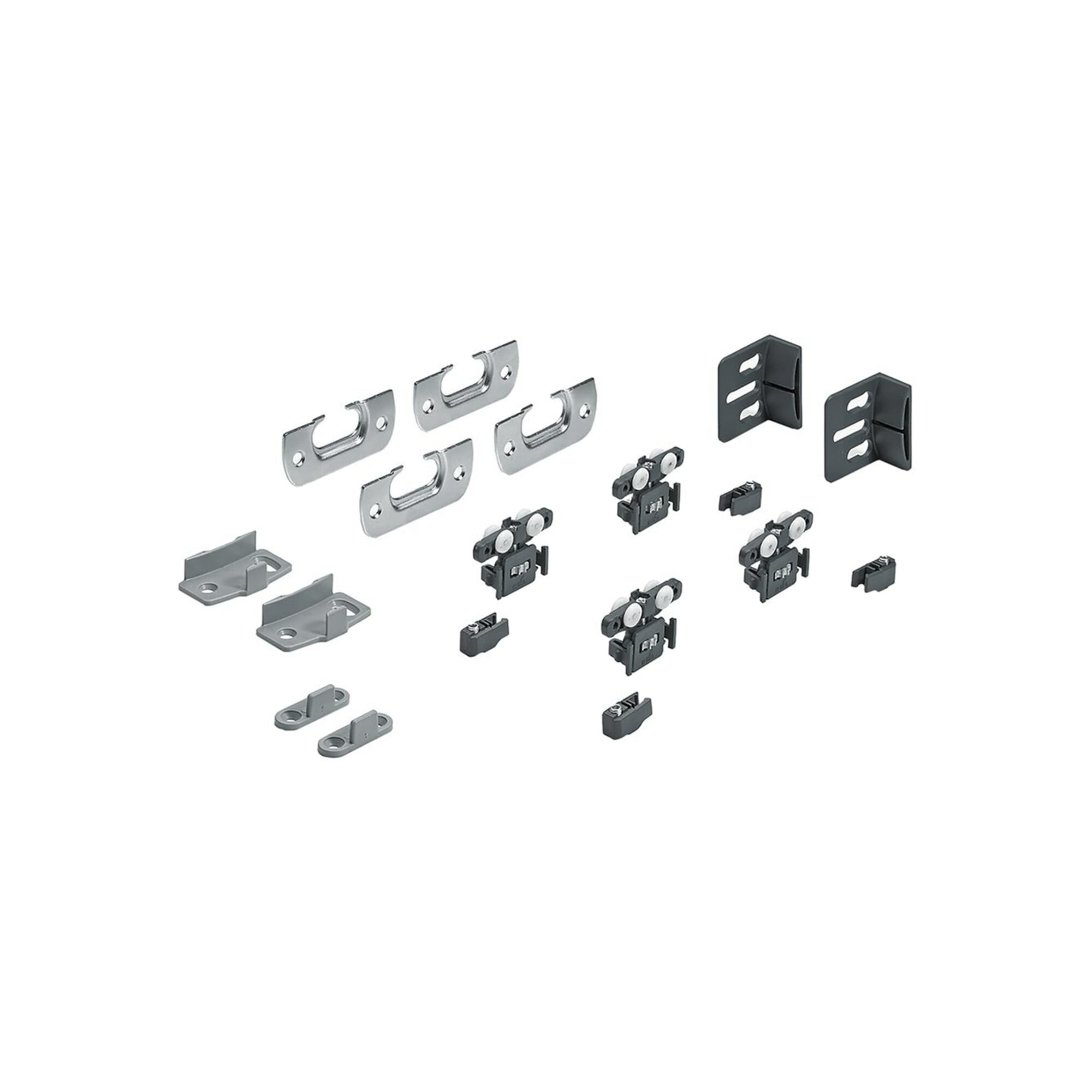 Hettich Schiebetürbeschläge Set,SysLine S,9136103 2-T.,für einlieg. Türen 15kg