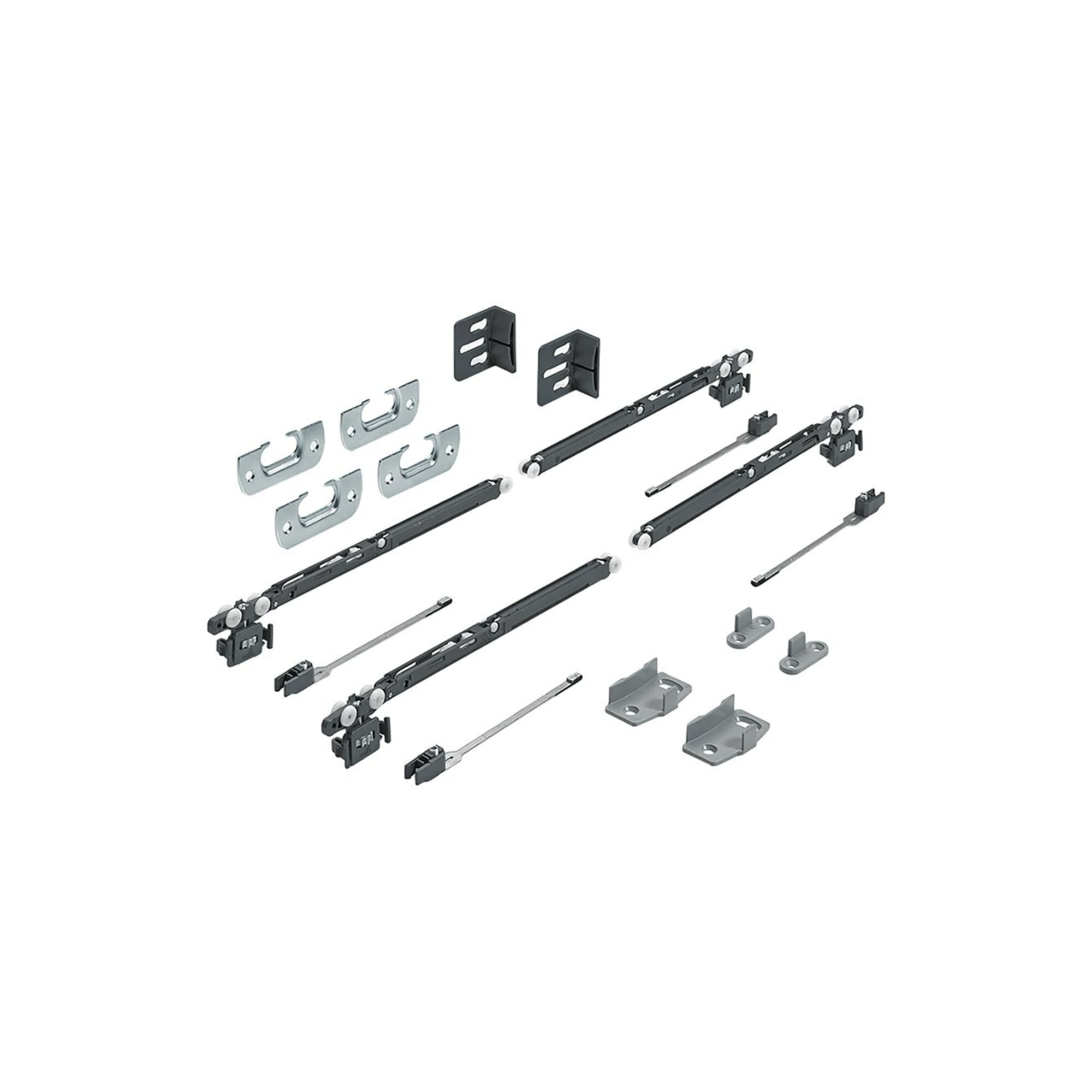 Hettich Schiebetürbeschläge Set,SysLine S,9208511 2-T.,für einlieg. Türen