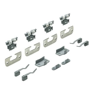 Hettich Schiebetürbeschläge Set,TopLine 110 45317, 2-T. für einlieg. Türen,20kg
