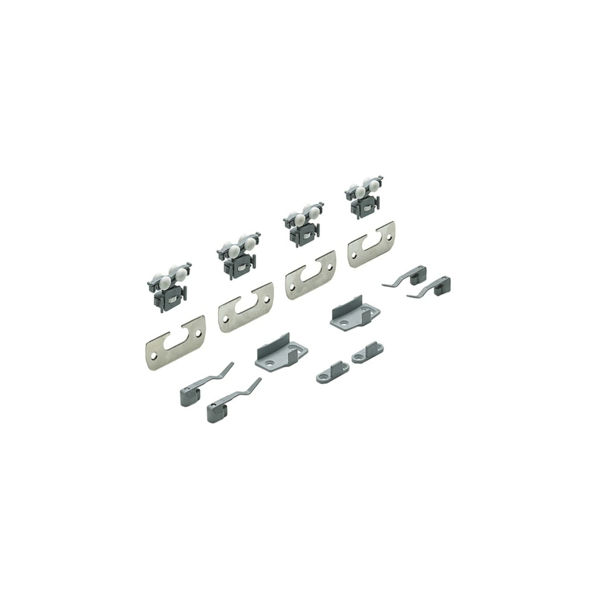 Hettich Schiebetürbeschläge Set,TopLine 110 45317, 2-T. für einlieg. Türen,20kg