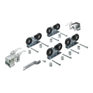 Hettich Schiebetürbeschlag Top Line 1 2-türig Komplett-Set 75kg DIN L/R