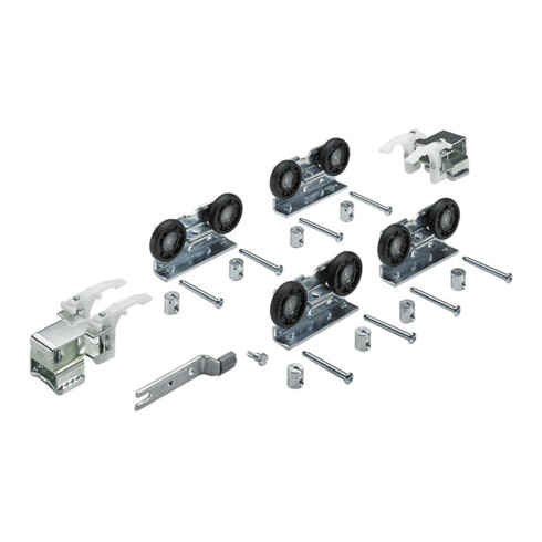 Hettich Schiebetürbeschlag Top Line 1 2-türig Komplett-Set 75kg DIN L/R
