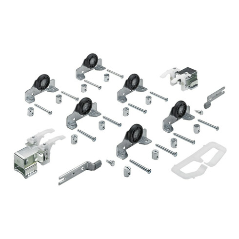 Hettich Schiebetürbeschlag Top Line 1 3-türig Komplett-Set 50kg DIN L/R