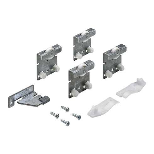 Hettich Schiebetürbeschlag Top Line 27 2-türig Komplett-Set 25kg DIN L/R
