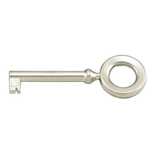Hettich Schlüssel Typ 844565 mit Bart,Schaft, Durchmesser 6,vernickelt