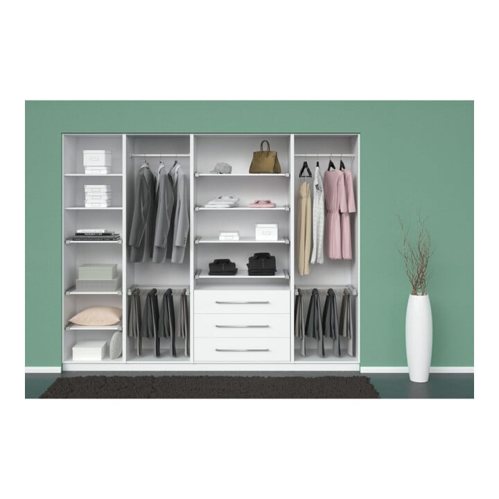 Hettich Schrank-Hosenhalter Amari 9132917 Li.Korpusb.600-700mm 10 Hosen,Stahl silber