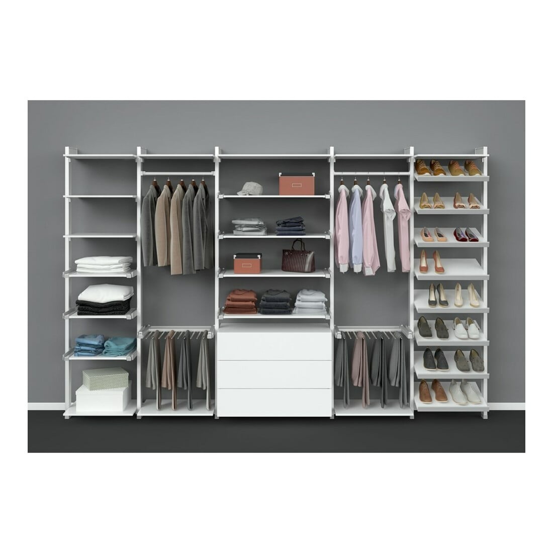 Hettich Schrank-Hosenhalter Amari 9132917 Li.Korpusb.600-700mm 10 Hosen,Stahl silber