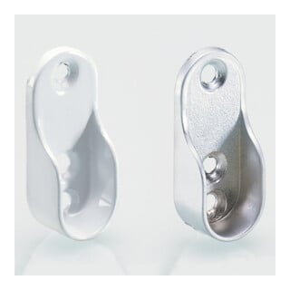 Hettich Schrankrohr-Lager 9079719 für Kleiderstange 30x15mm aluminiumoptik