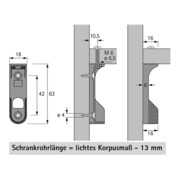 Hettich Schrankrohr-Lager SL 786, 70668 für Kleiderstange 30x15mm vernickelt-3