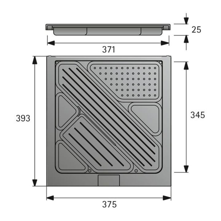 Hettich Schreibmaterialschale 1079061 Kunststoff schwarz