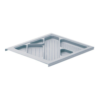 Hettich Schreibmaterialschale 9007183 Kunststoff aluoptik