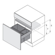 Hettich Schubkasten-Dekorprofil AvanTech YOU, 9255800 Nennl. 500mm nussbaum-3