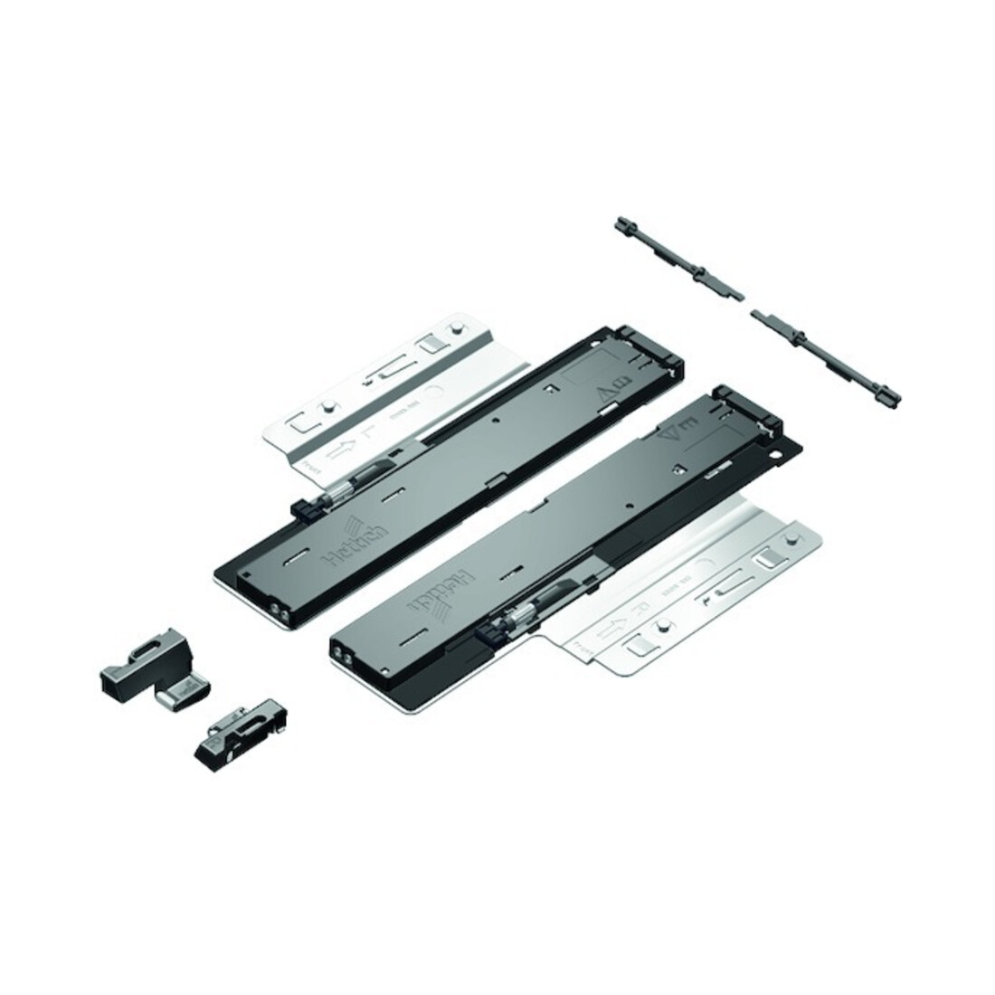 Hettich Schubkasten-Öffnungssystem Push-to-op.Silent zum Einklipsen Quadro 4D V6, 9246316