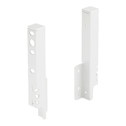 Hettich Schubkasten-Rückwandverbinder ArciTech, 9149281 links/rechts Stahl weiß