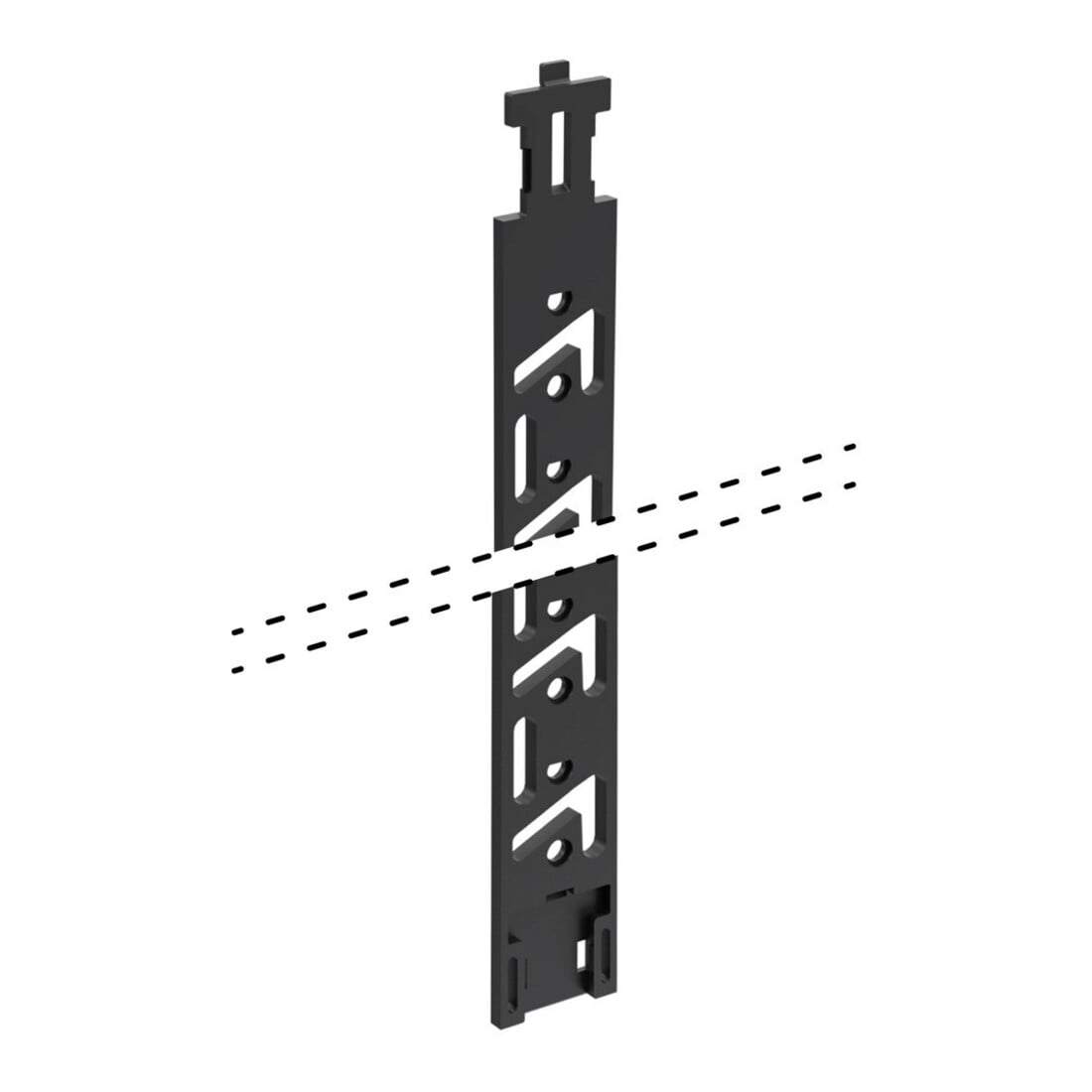 Hettich SchubkastenVerriegelungsst. Stop Control 75547 7,5 HE Kunststoff,schwarz