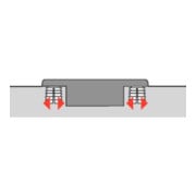 Hettich Sensys Scharnier mit integrierter Dämpfung Sensys 8645i, in obsidianschwarz, vorliegend, Öffnungswinkel 110 Grad, Bohrbild TH 52 x 5,5 mm, mit Spreizmuffen, Durchmesser  10 x 11-5