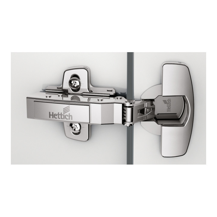 Hettich Sensys Scharnier mit integrierter Dämpfung Sensys 8645i, vernickelt, vorliegend, Öffnungswinkel 110 Grad, Bohrbild TH 52 x 5,5 mm, Schnellmontage Flash, Durchmesser  10 x 11